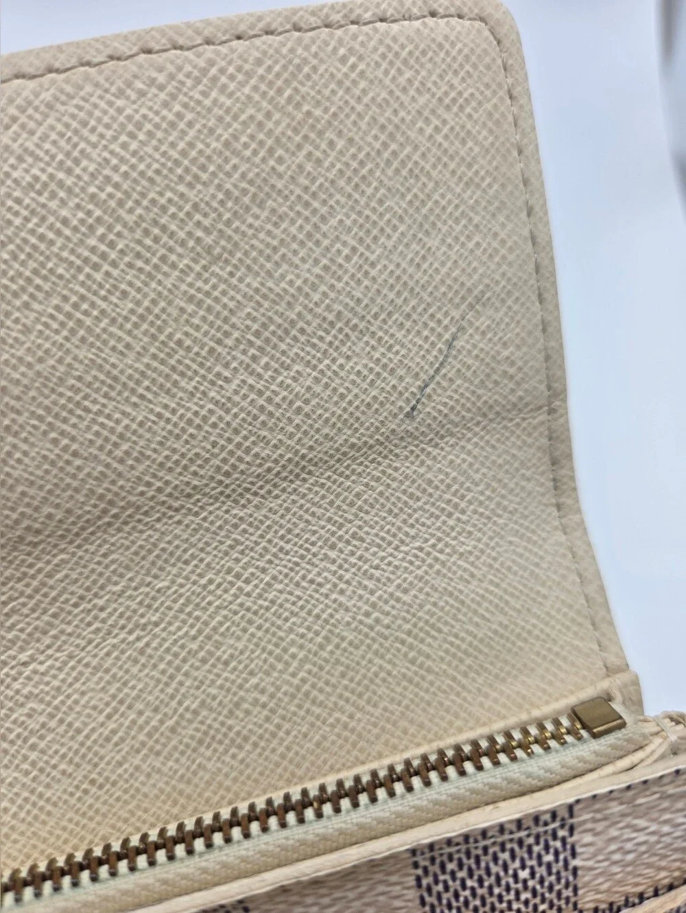 Authentic Preloved Louis Vuitton Damier Azur Sarah Wallet W Box Dust Bag & COA